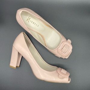 Nickels PRICE DROP!!Nickels Light Pink Peep Toe Block Heel Pump Y2K